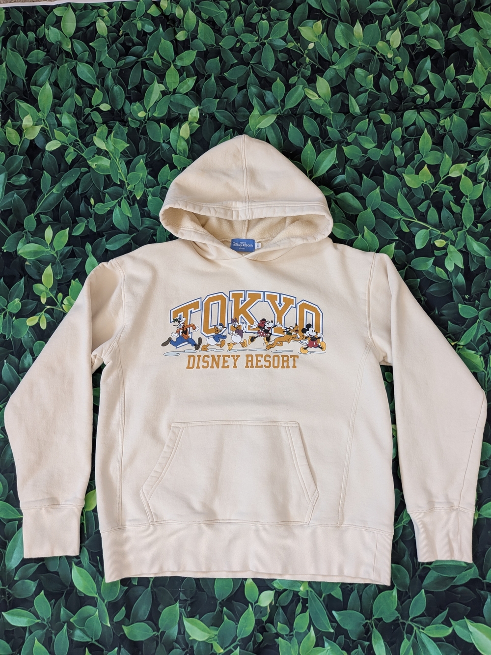 Real Disney Tokyo Resort Cream Colored Hoodie